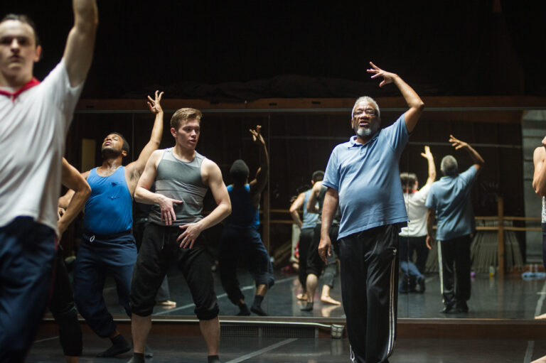 Donald Byrd right leading a workshop in 2015 Nate Watters courtesy Spectrum Dance Theater scaled