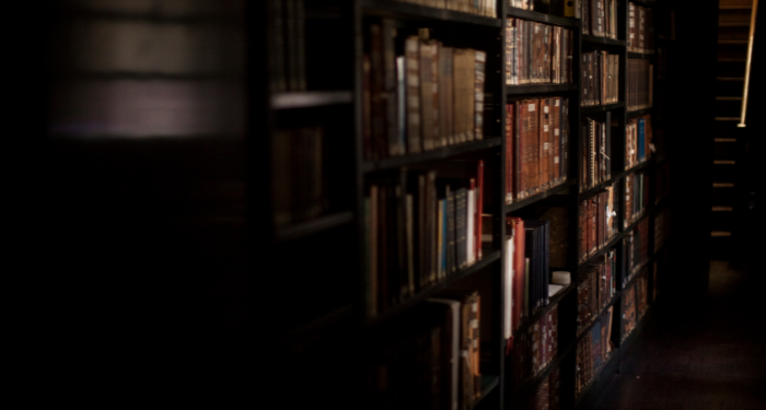 bookstore at night