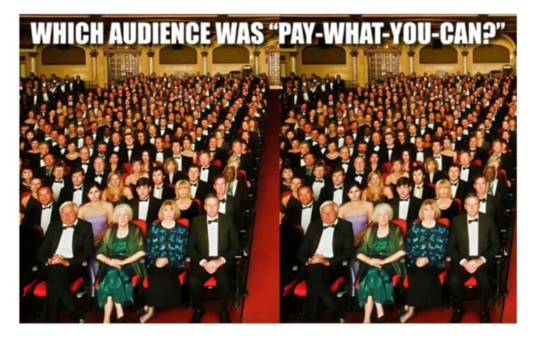 which audience was pay what you can