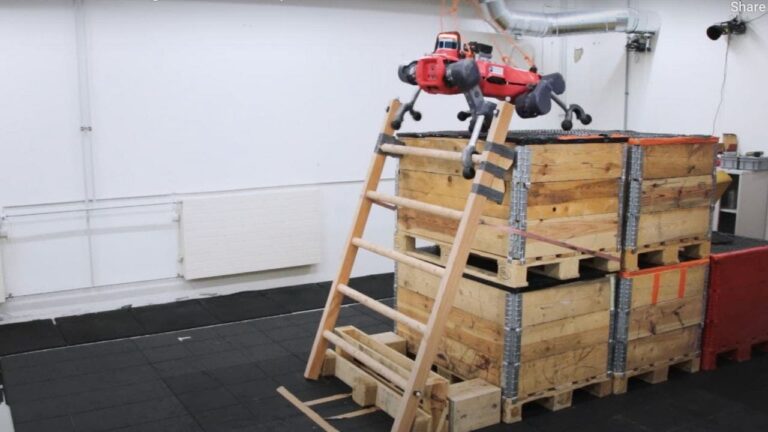 5 just when youve seen it all a quadruped robot creeps us out by climbing ladders