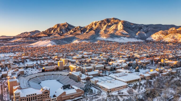 Photo by Justin Bilancieri Aerial Flatirons 1