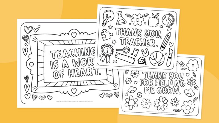 Teacher Appreciation Coloring Pages feature